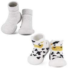 2 Paia Scarpe Neonato Calzini