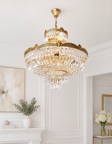 Lampadario vintage cristallo