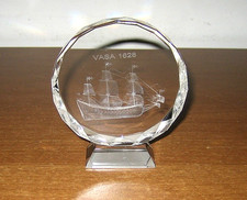 Modellino Miniatura Veliero VASA 1628 in cristallo con Incisione Laser 3D