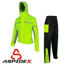 Tuta Impermeabile Antipioggia Giacca Moto Pantaloni Antiacqua Fluo Scooter