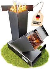 Stufa a razzo tre querce da esterno per forno olandese, barbecue, terrazza, no montaggio