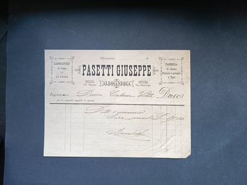Antique invoice pasetti - antique,