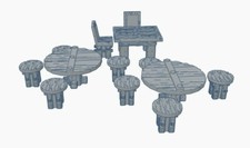 Tavolo e sedie taverna 28 mm