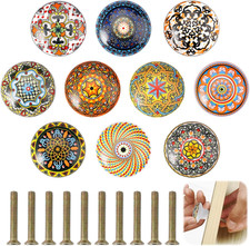 10 Pezzi Pomelli Ceramica