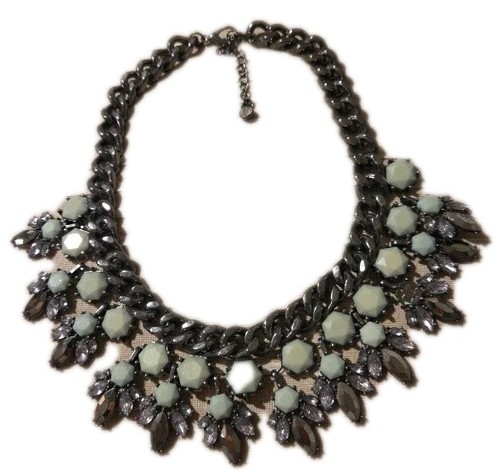 Collana zara strass resina - collana,