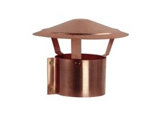 Fumaiolo fisso con viti in rame comignolo per canne fumarie