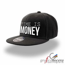 SNAPBACK "TIME IS MONEY" CAPPELLO NERO TOP SWAG VISIERA CAPPELLI REGALO 
