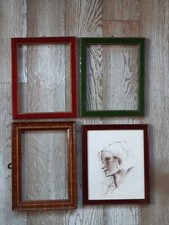 Lotto 4 Cornici Vintage Legno/ Pastiglia