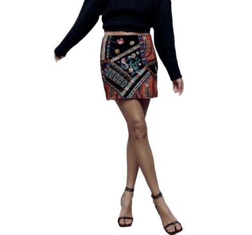 Minigonna zara donna nera - zara, in