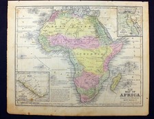 1852 Mappa dell'Africa