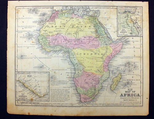1852 mappa dell africa - 1852, dell'africa