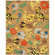 Tappeto trapuntato floreale