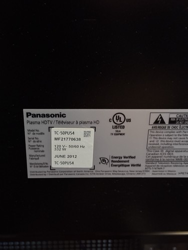 Panasonic flatscreen plasma - panasonic, tv