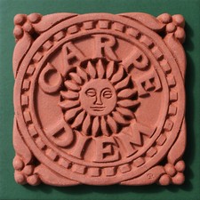 Carpe Diem Roman Latin Poet Medieval Clock Hand Crafted Decorative Wall Tile