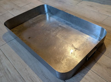 TEGLIA VASSOIO ACCIAIO INOX  RISTORAZIONE FORNO  Cm 70X44 h Cm 8,5 Peso 9 kg