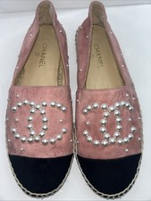 Chanel espadrillas rosa e nero