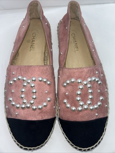 Chanel espadrillas rosa - e, nero