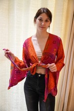 Top avvolgente crepe cravatta