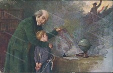 an794 cartolina militare illustratore cesare saccaggi il nonno visioni di guerra