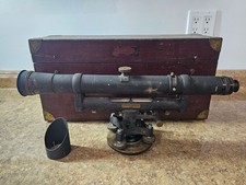 Keuffel & Esser K&E Survey Level Transit con custodia originale strumento ottico vintage