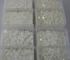 ss6 - ss30 resina bianca massiccia cristallo sfaccettato argento fondo piatto strass