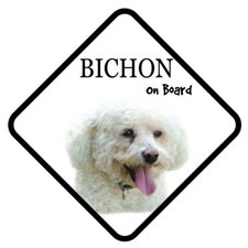 BICHON FRISE On Board Car Sign