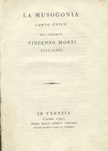 Monti vincenzo musogonia - monti, vincenzo.
