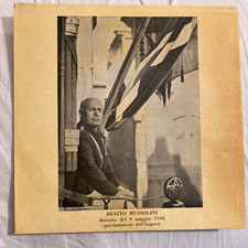 3988 33 Giri 7” DISCO DISCORSO DI BENITO MUSSOLINI 1936 PROCLAMAZIONE IMPERO