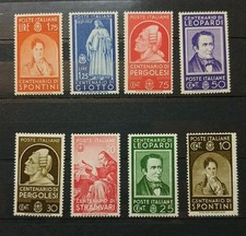 1937 REGNO FRANCOBOLLI UOMINI