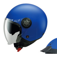 Casco Mph One Jet Semintegrale Blu Opaco Doppia Visiera + Parasole Mis 57 Roma