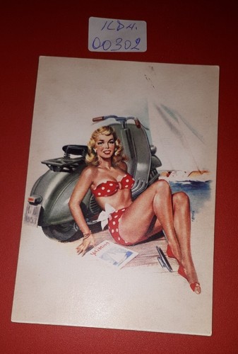 Cartolina vespa piaggio girl - piaggio,
