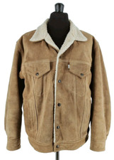 Giacca camionista sherpa pelle scamosciata Levis vera vintage anni 70 taglia L molto rara