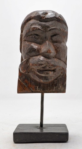 Antico legno uomo viso - in,