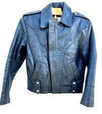 GIUBBINO CHIODO Bomber PELLE AMI STILE SCHOTT AVIREX BELSTAFF