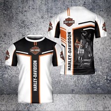 T-shirt unisex Harley-Davidson Motorcycles stampa 3D all over S-5XL