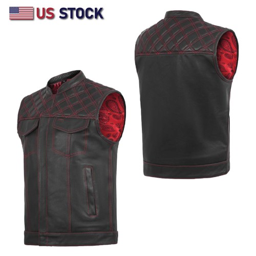 Gilet rosso nero uomo - nero, punto