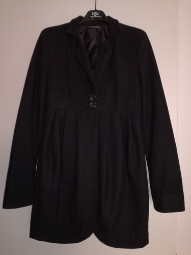 Cappotto nero lana marca - nero, in