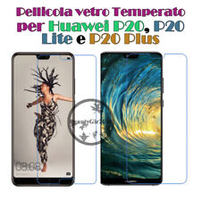PELLICOLA IN VETRO TEMPERATO per HUAWEI P20, P20 Lite e P20 Pro trasparente