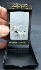 ZIPPO 1994 ACCENDINO SETTER INGLESE - CANE DA CACCIA - CROMATO SPAZZOLATO