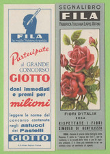 SEGNALIBRO FILA SERIE FIORI D'ITALIA ROSA GIOTTO BLU