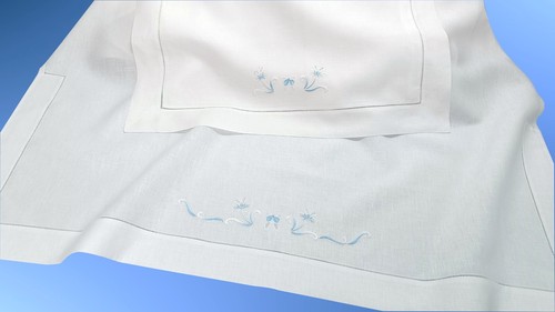 Lenzuolo culla ricamato - ricamato, a