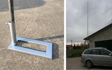 Staffa sotto ruota per palo telescopico sistemi d'antenna in portatile DX CB OM