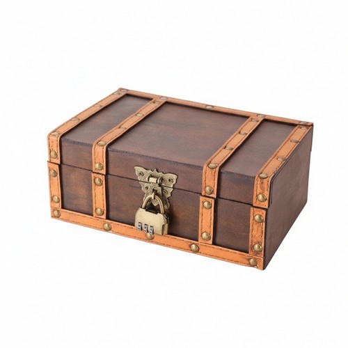 Baule legno con - legno, coperchio