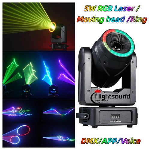 Dmx luce testa mobile 5watt - dmx,