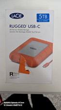 LaCie Rugged USB-C disco rigido esterno 5000 GB  5TB Grigio, Arancione.