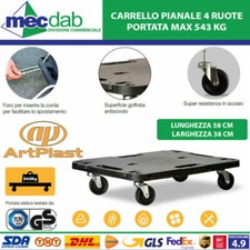 Carrello Pianale 4 Ruote 38 x 58 x H 12 Cm Portata Kg 543 Artplast Dolly