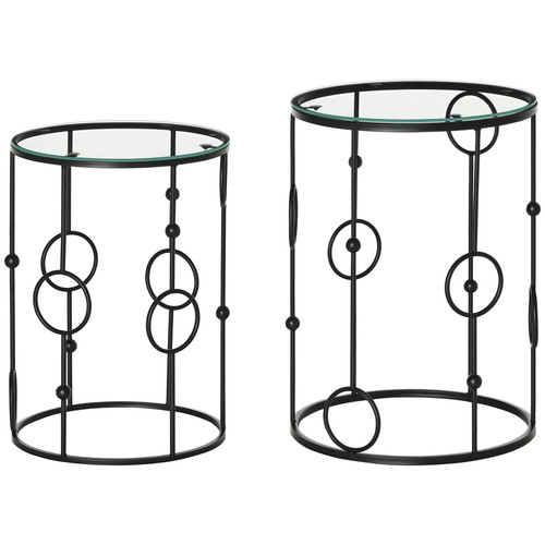 Homcom set nesting coffee - 2,