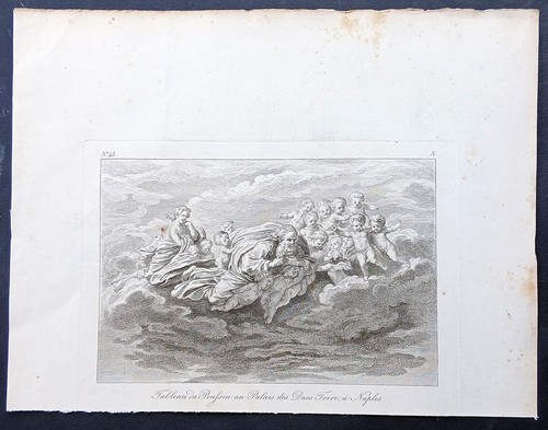 Stampa antica napoli saint - , non