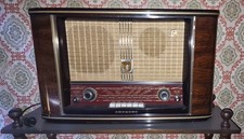 Radio A Valvole Vintage Philips BX453A Anni 50 Con Mobile In Legno - Funzionante