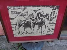  ANFOSSI  VIDEO- CAVALLI -INCHIOSTRO DI CHINA - 34X47 -- DEL 1970